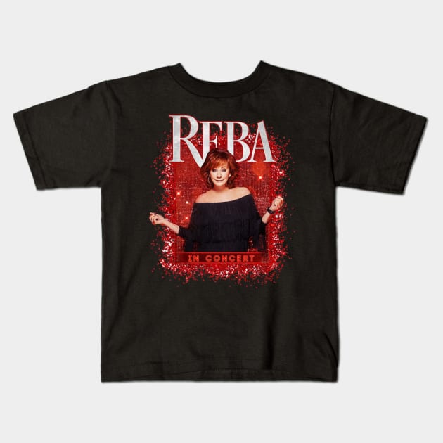 Reba red Kids T-Shirt by Roro's Water Heaters